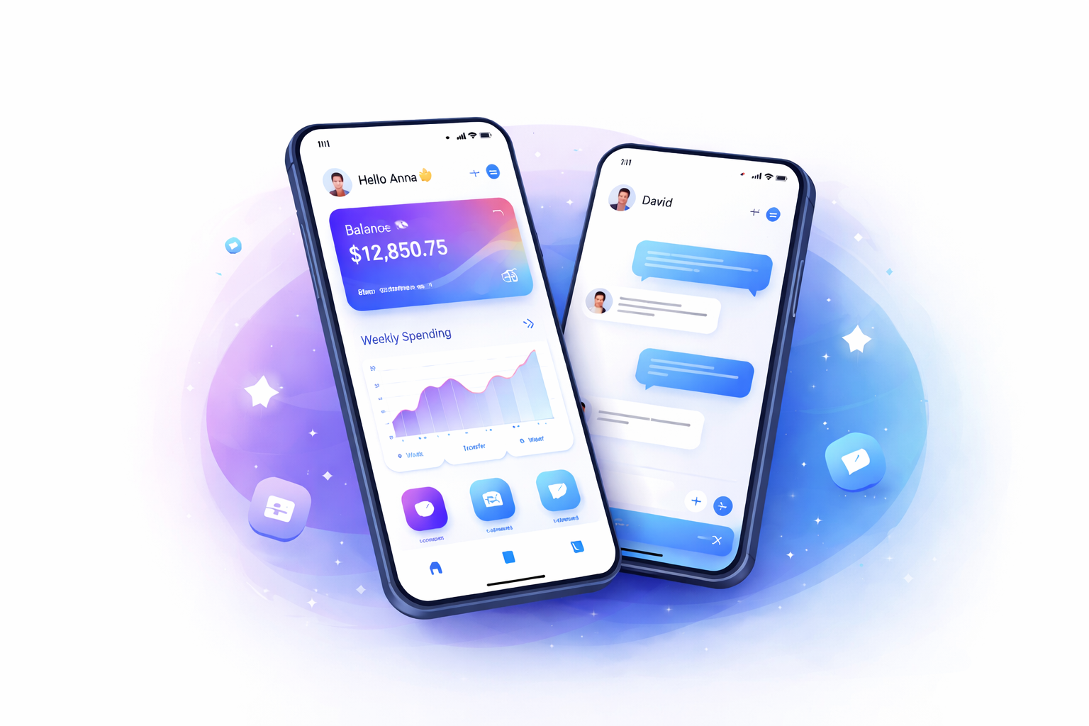 Mobile app illustration